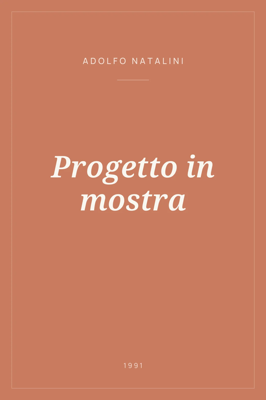 Portada de Progetto in mostra