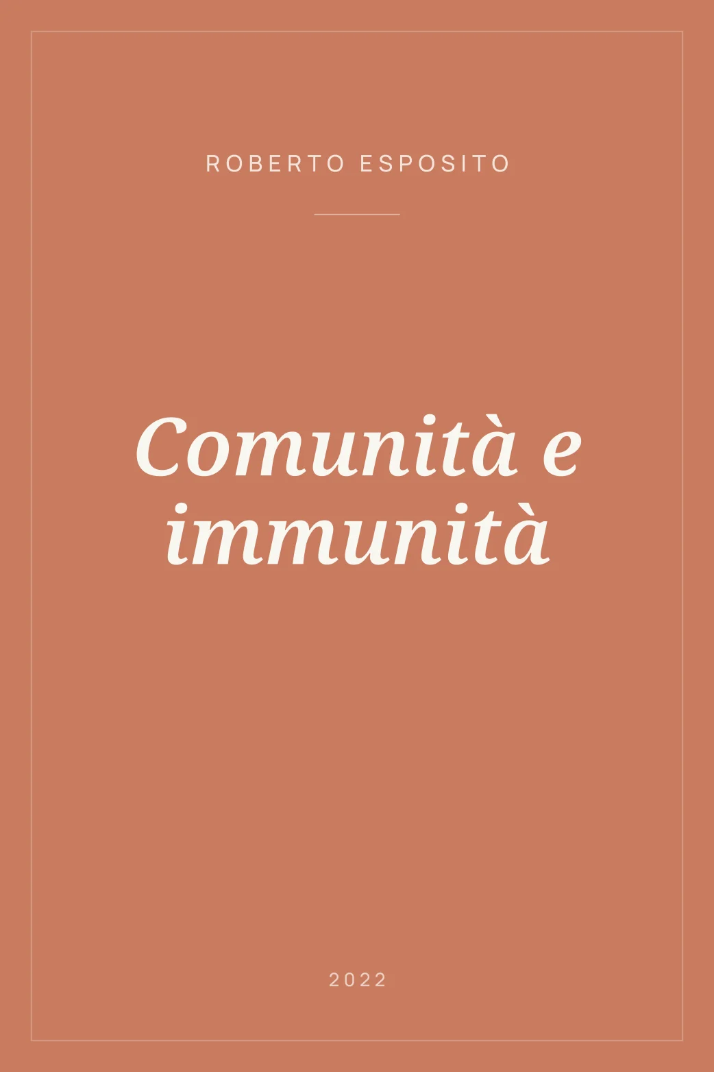 Portada de Comunità e immunità