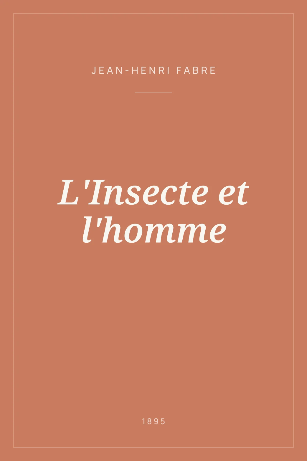 Portada de L'Insecte et l'homme
