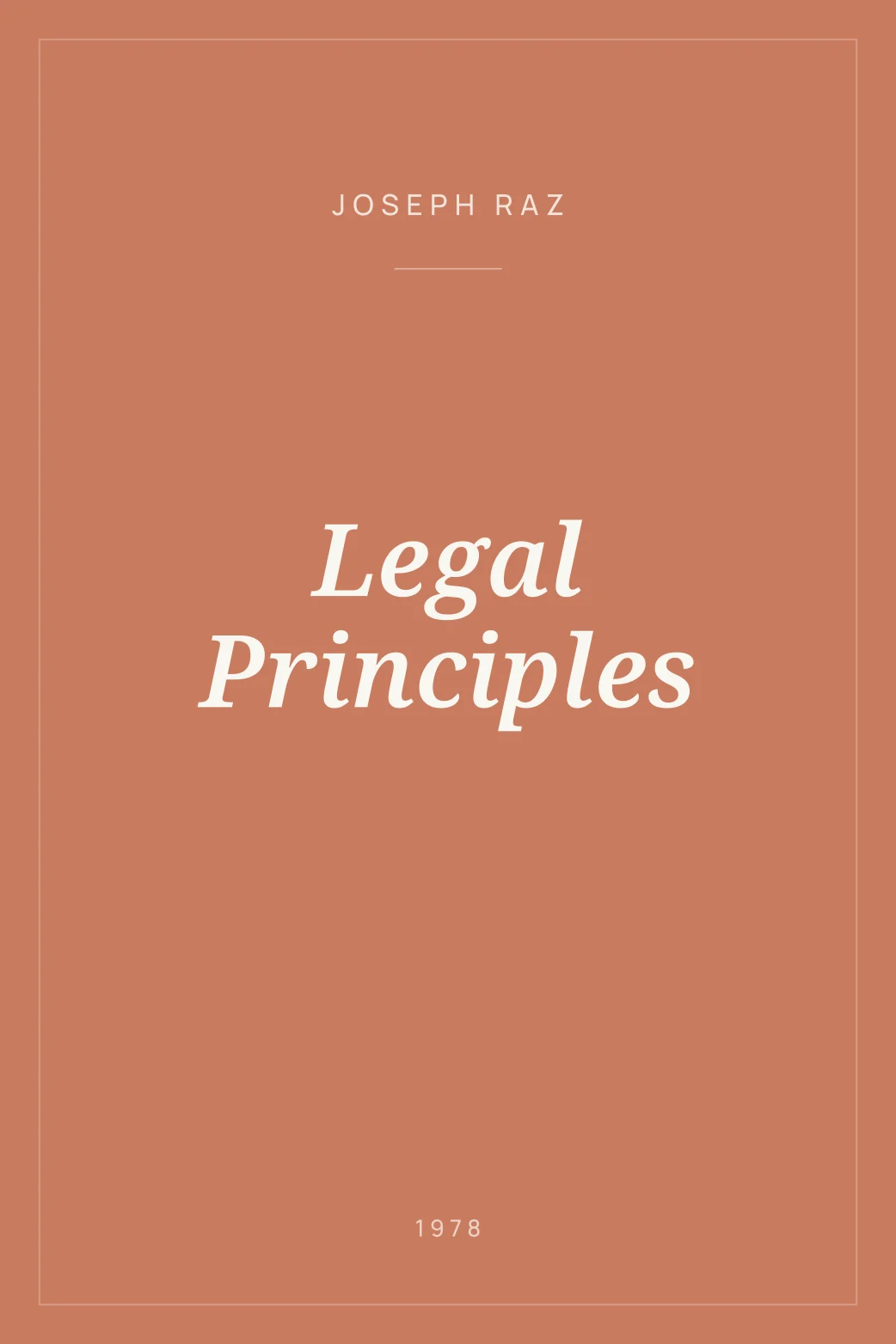 Portada de Legal Principles
