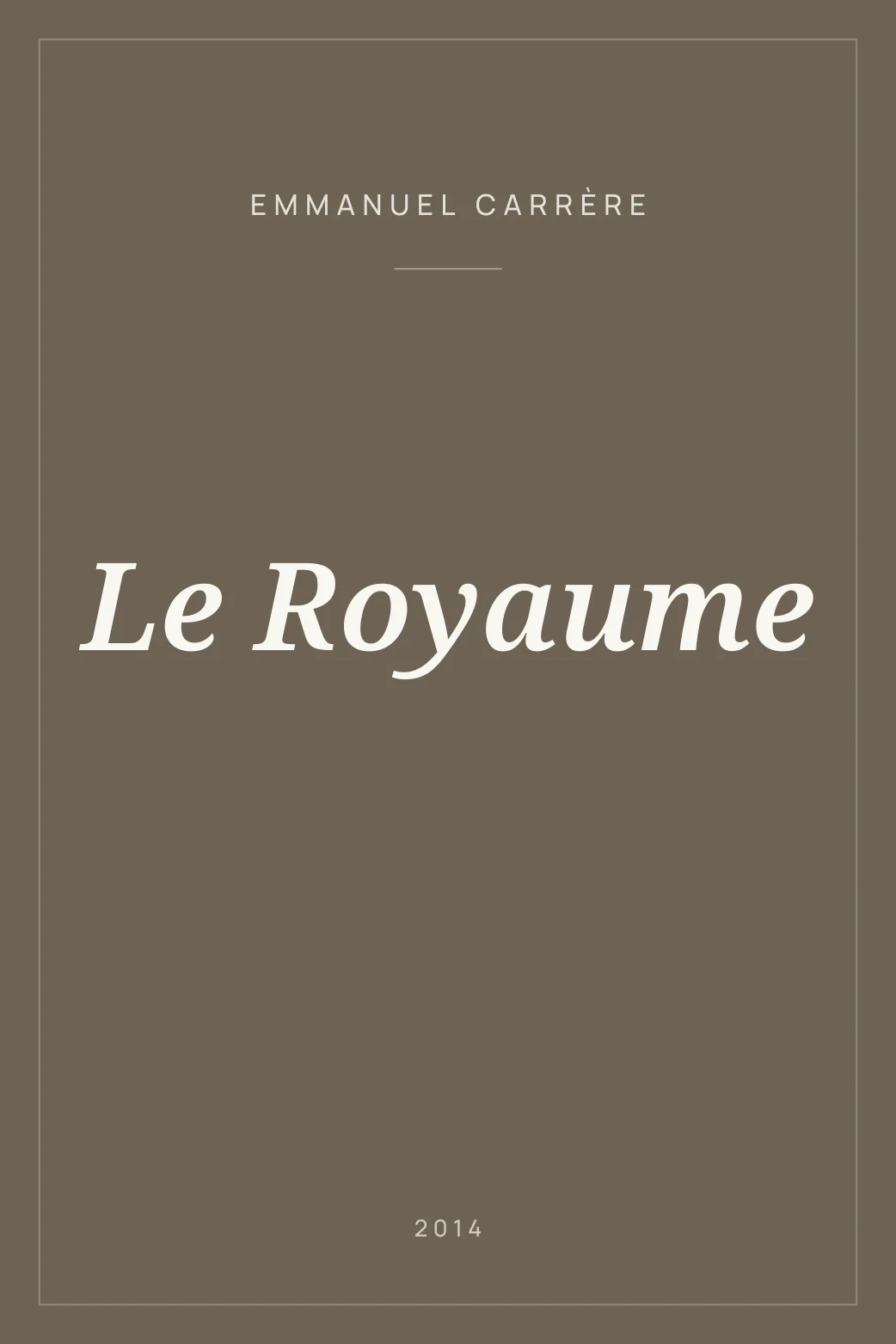 Portada de Le Royaume