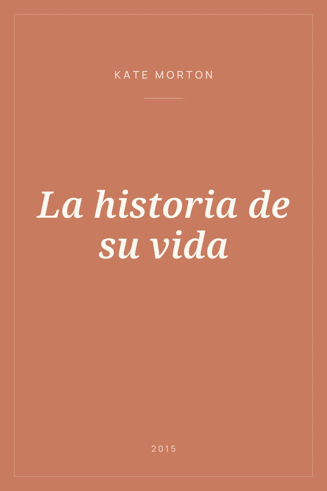 Portada de La historia de su vida