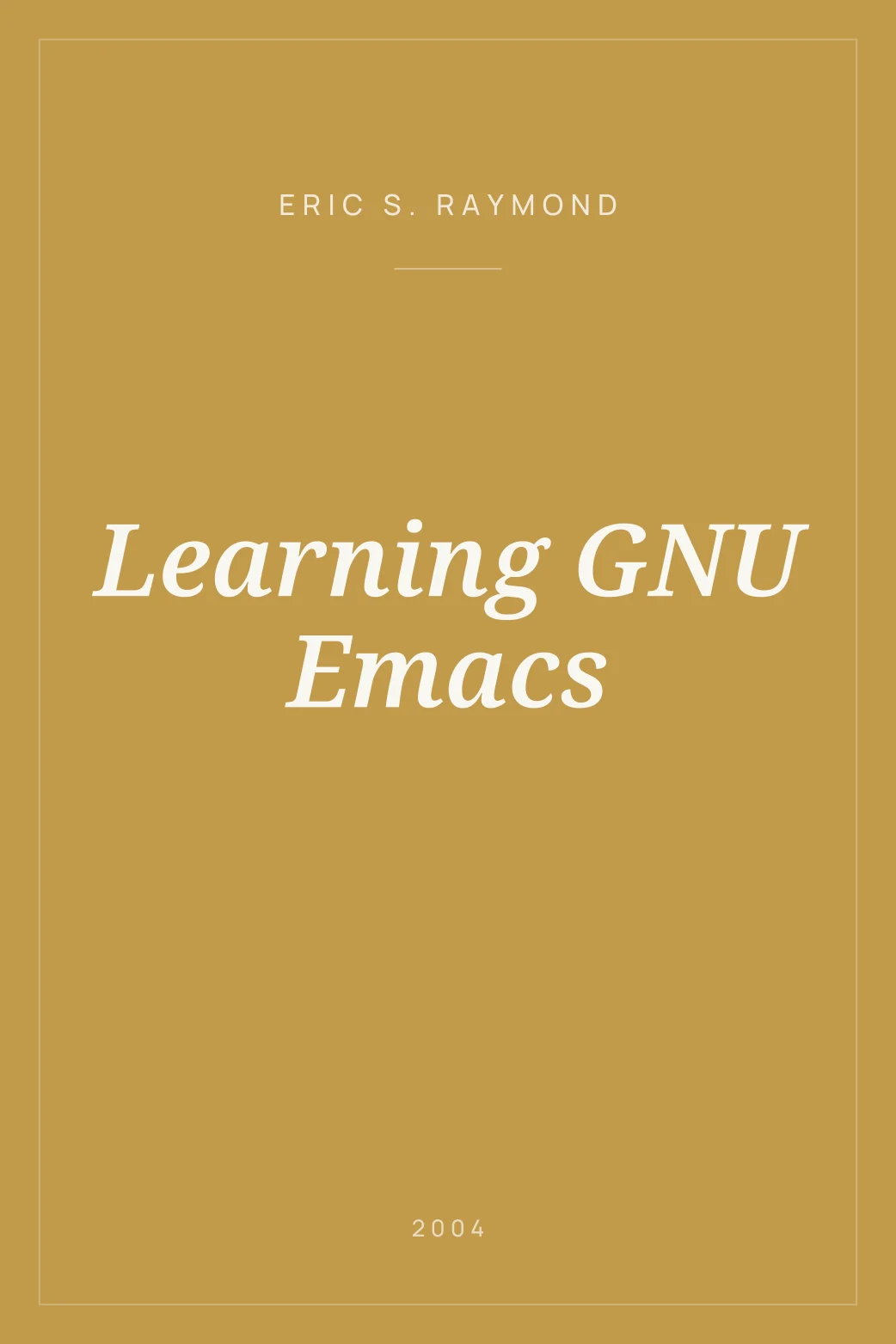 Portada de Learning GNU Emacs