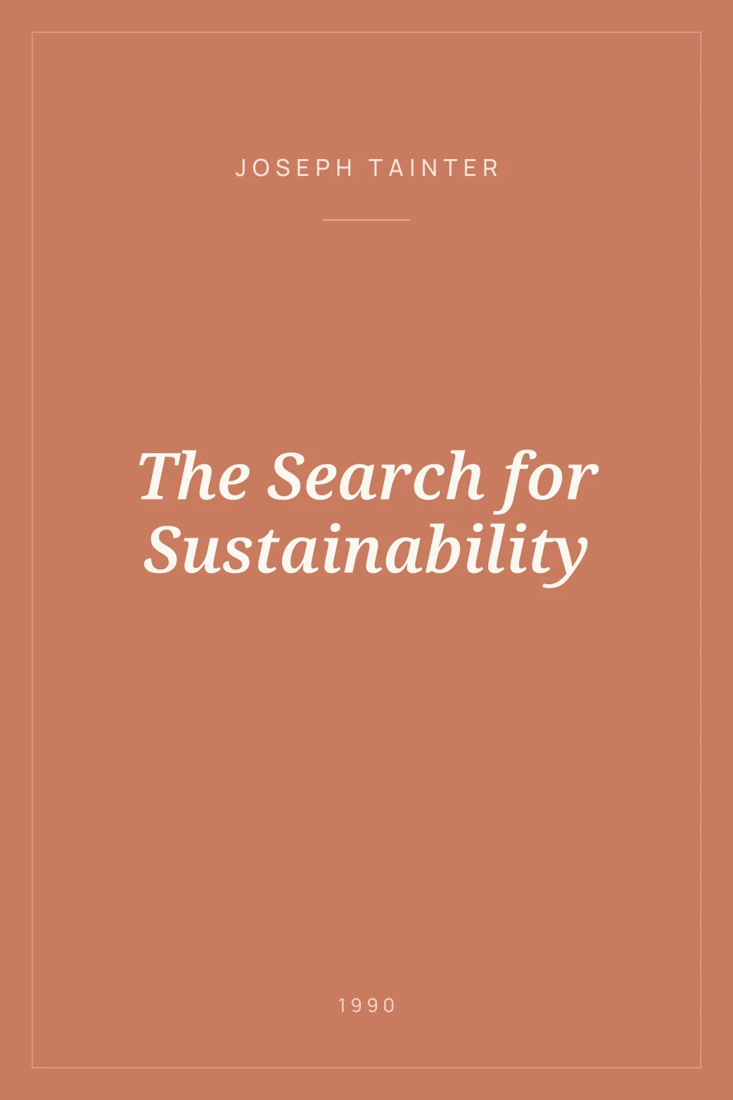 Portada de The Search for Sustainability