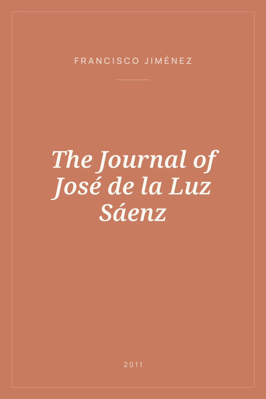 Portada de The Journal of José de la Luz Sáenz