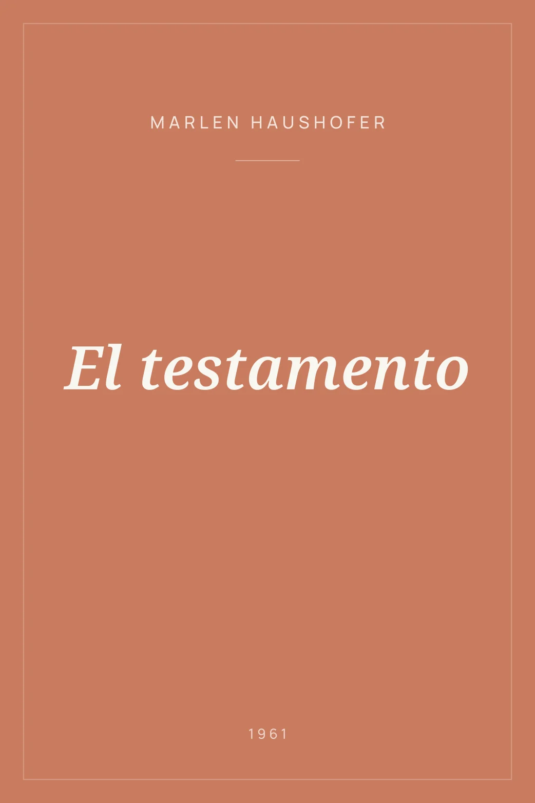 Portada de El testamento