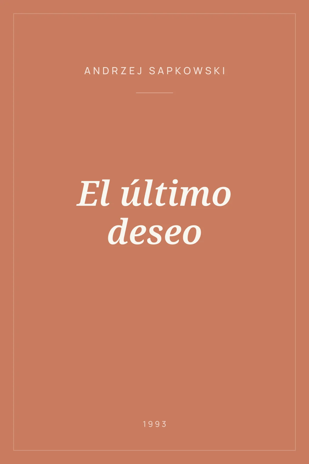 Portada de El último deseo