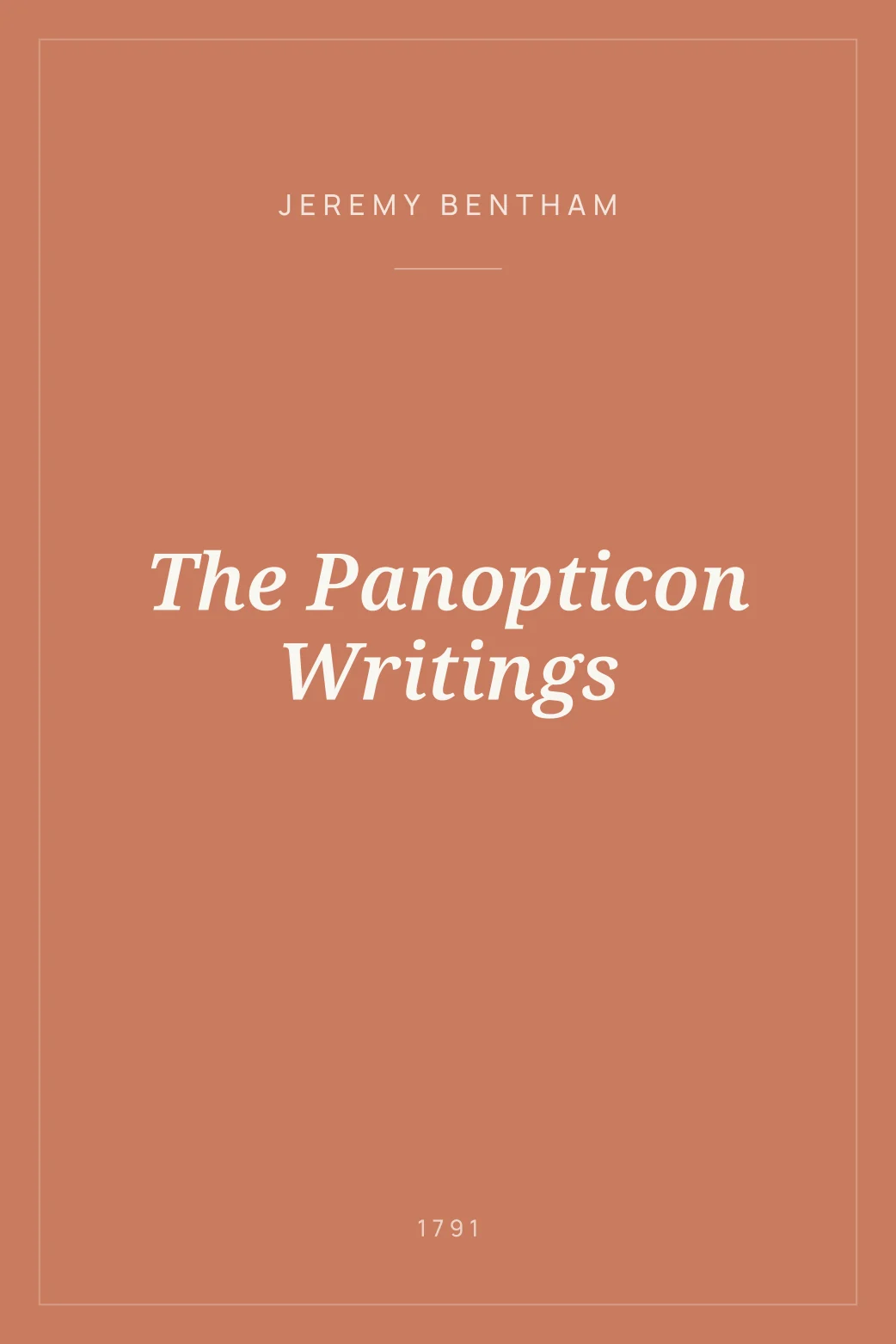 Portada de The Panopticon Writings